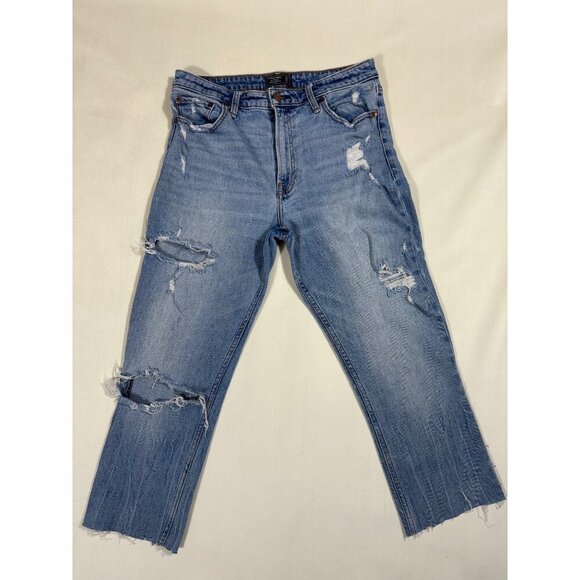 Abercrombie & Fitch Jeans Simone High Rise Slim Distressed 30/10 - Picture 7 of 8